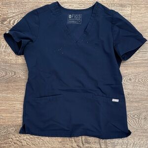 Figs Women's Deep Blue Short Sleeve Top